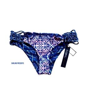 Gypsy 05 Sand Reversible Bikini Swimsuit Bottom Women Color Multi Size XS